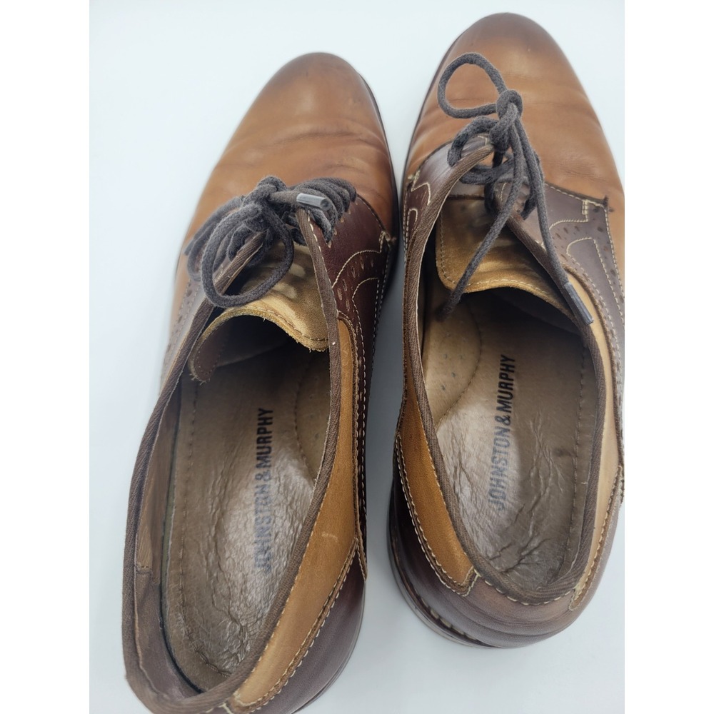 Johnson & Murphy Men's Brown Leather Lace Up Shoes Oxford Classic Cap-Toe Sz 8M - Picture 8 of 12